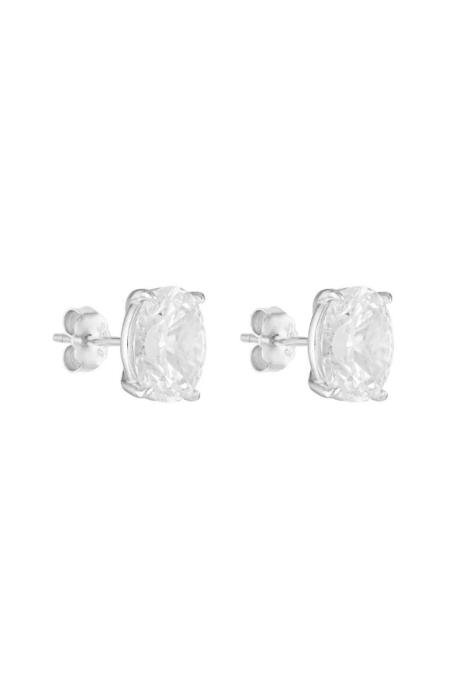 Oval Studs  2CT Silver