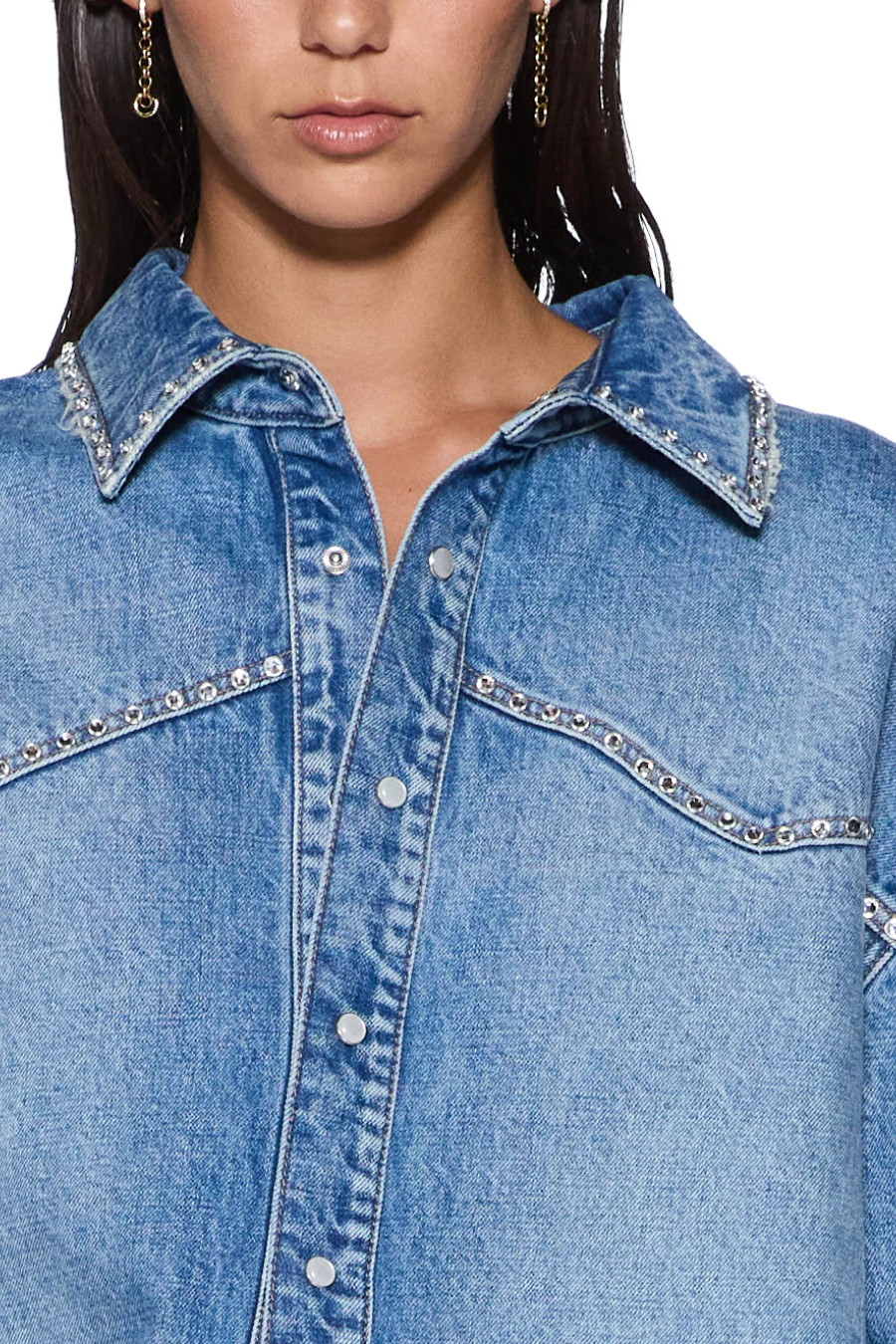 Oversized Denim Shirt Maverick Krystal - Image 4