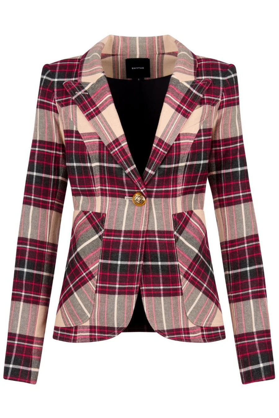 Patch Pocket Duchess Blazer Garnet Plaid - Image 4