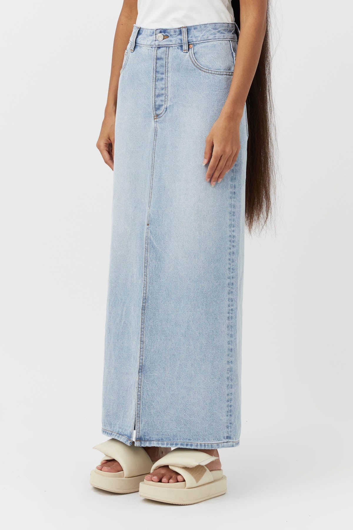 Phoebe Maxi Skirt Washed Blue - Image 2