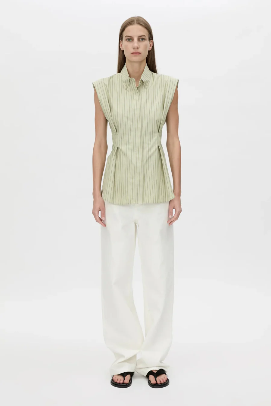 Pico Shirt Multi Olive Stripe