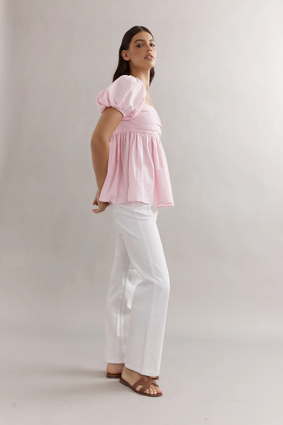 Piper Bodice Pink Seersucker - Image 4