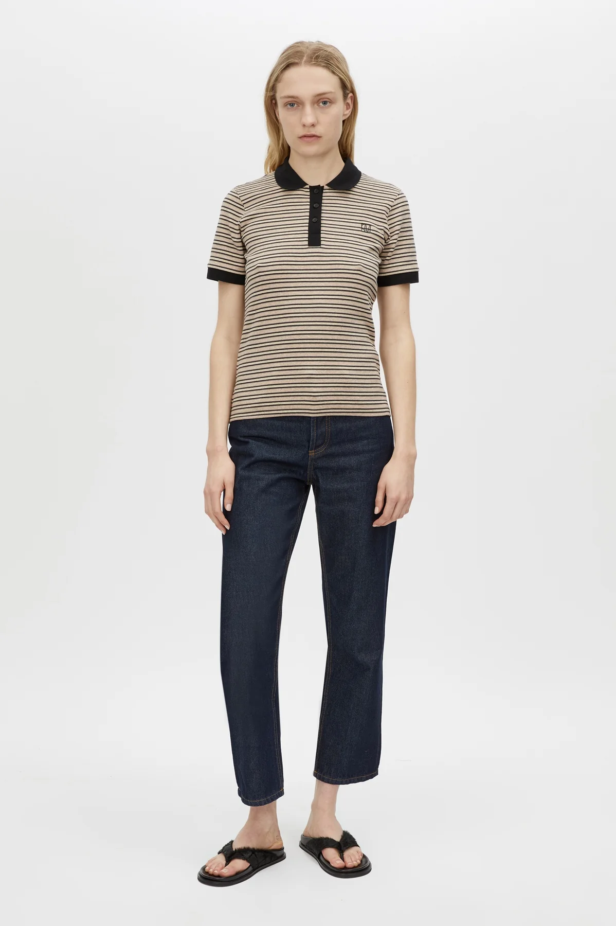 Platinum Short Sleeve Shirt Oat Stripe