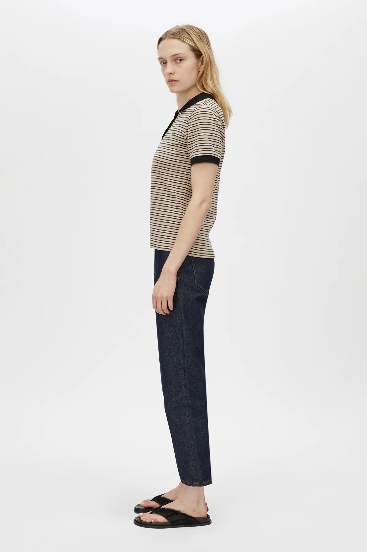 Platinum Short Sleeve Shirt Oat Stripe - Image 2