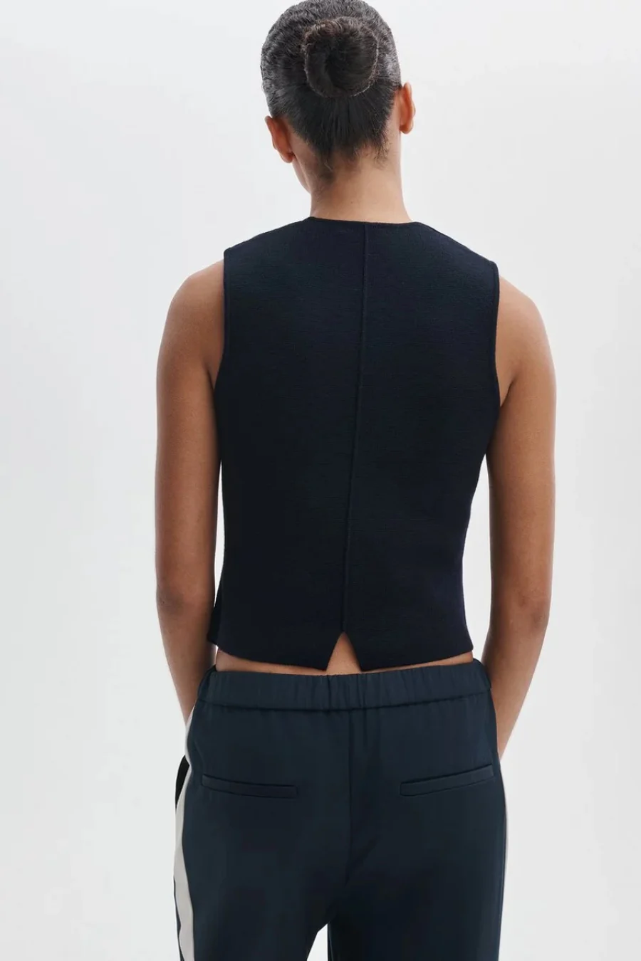 Portia Merino Wool Vest Navy - Image 3