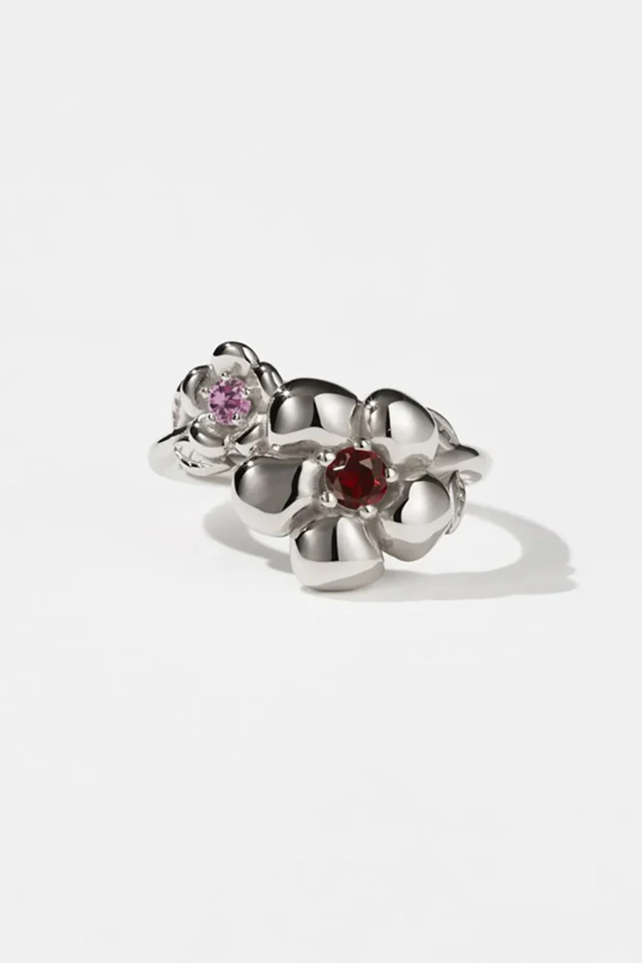 Posie Ring Sterling Silver Pink Sapphire/African Garnet
