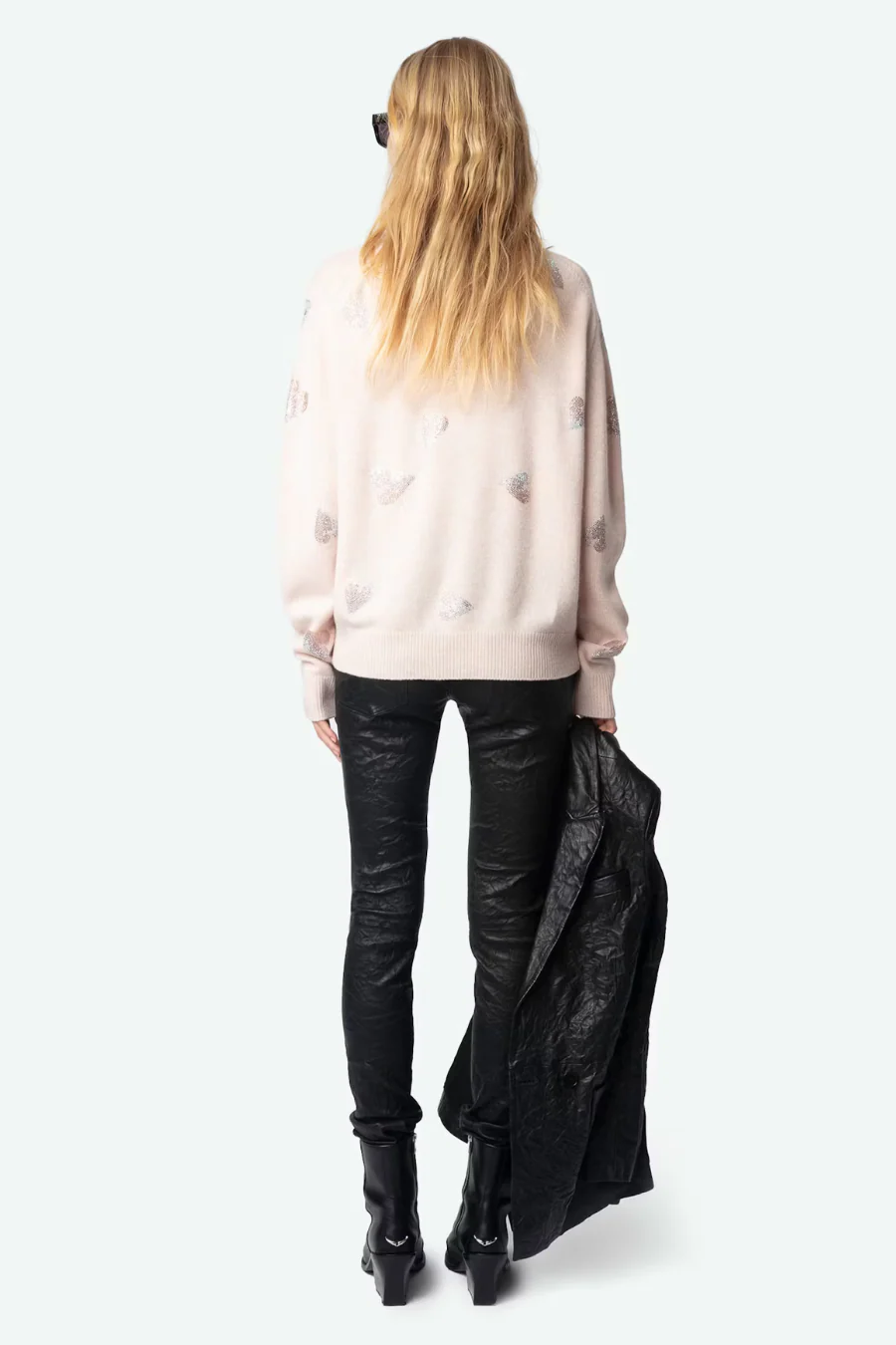 Pravis Cashmere Diamante Sweater Pearly - Image 2