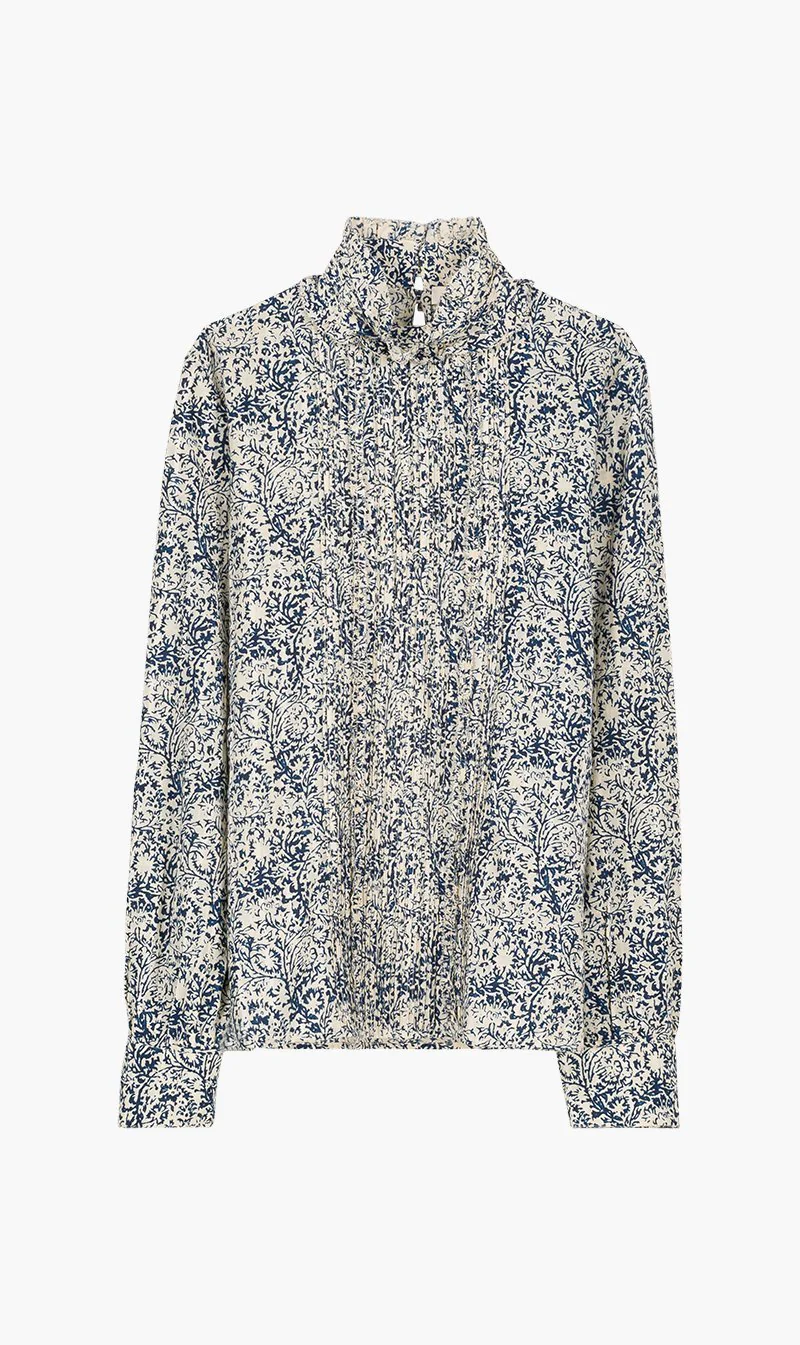 Pretty Blouse Ecru Navy