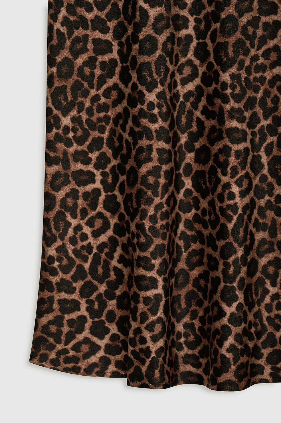 Printed Bar Silk Skirt Black And Brown Leopard - Image 5