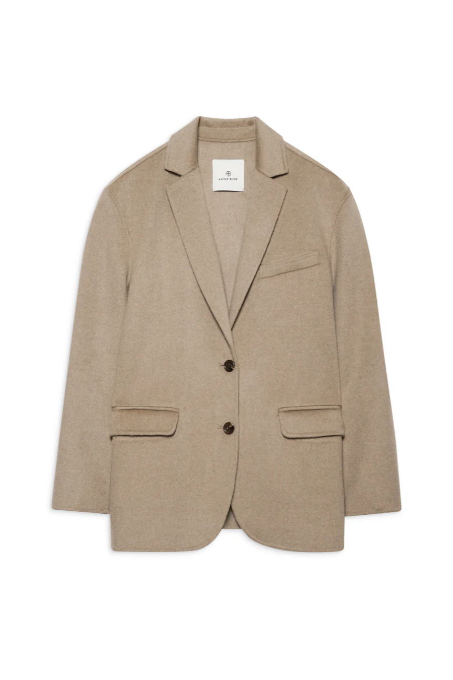 Quinn Blazer Oatmeal Melange Cashmere Blend - Image 4