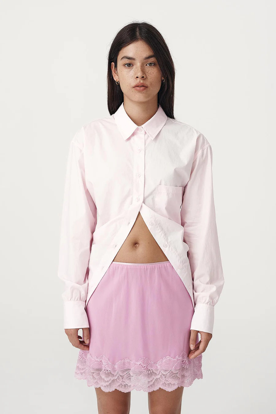 Ramona Tie Back Shirt Powder Pink