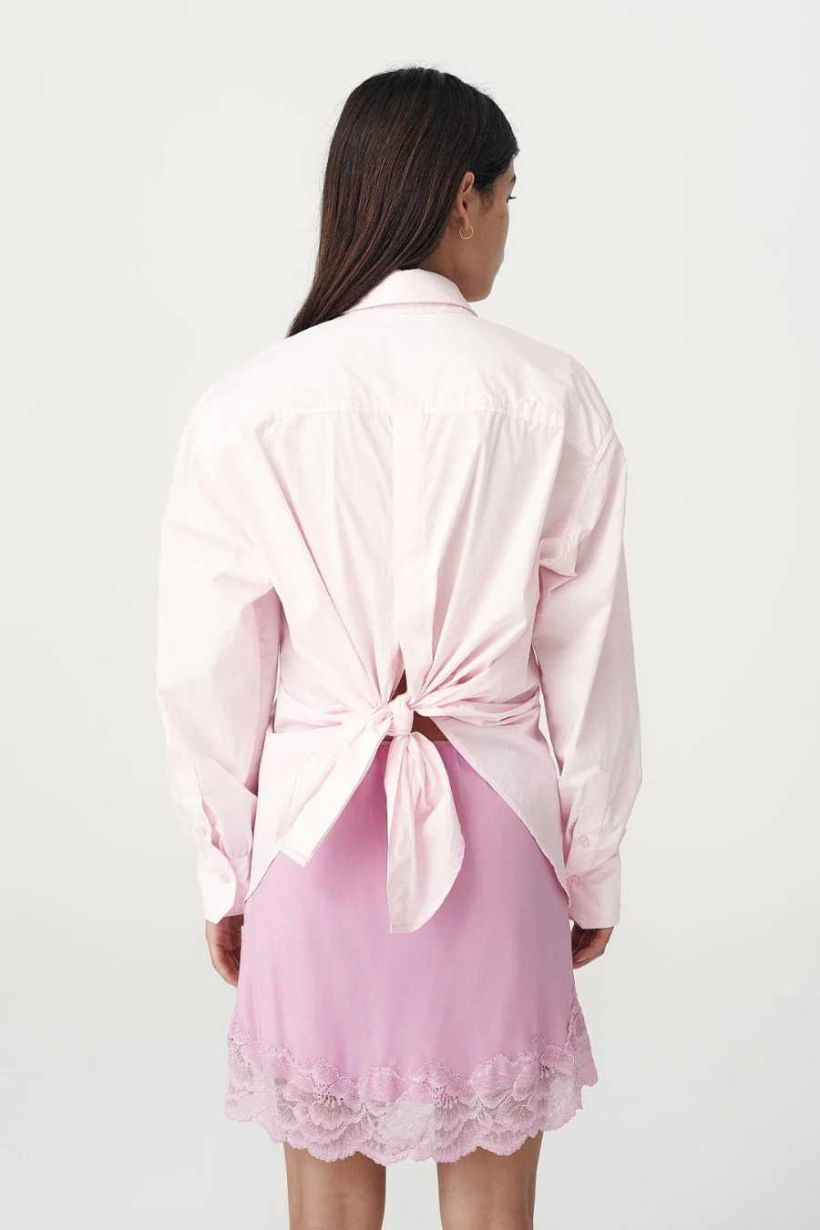 Ramona Tie Back Shirt Powder Pink - Image 2