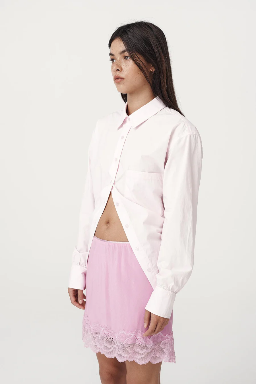 Ramona Tie Back Shirt Powder Pink - Image 3