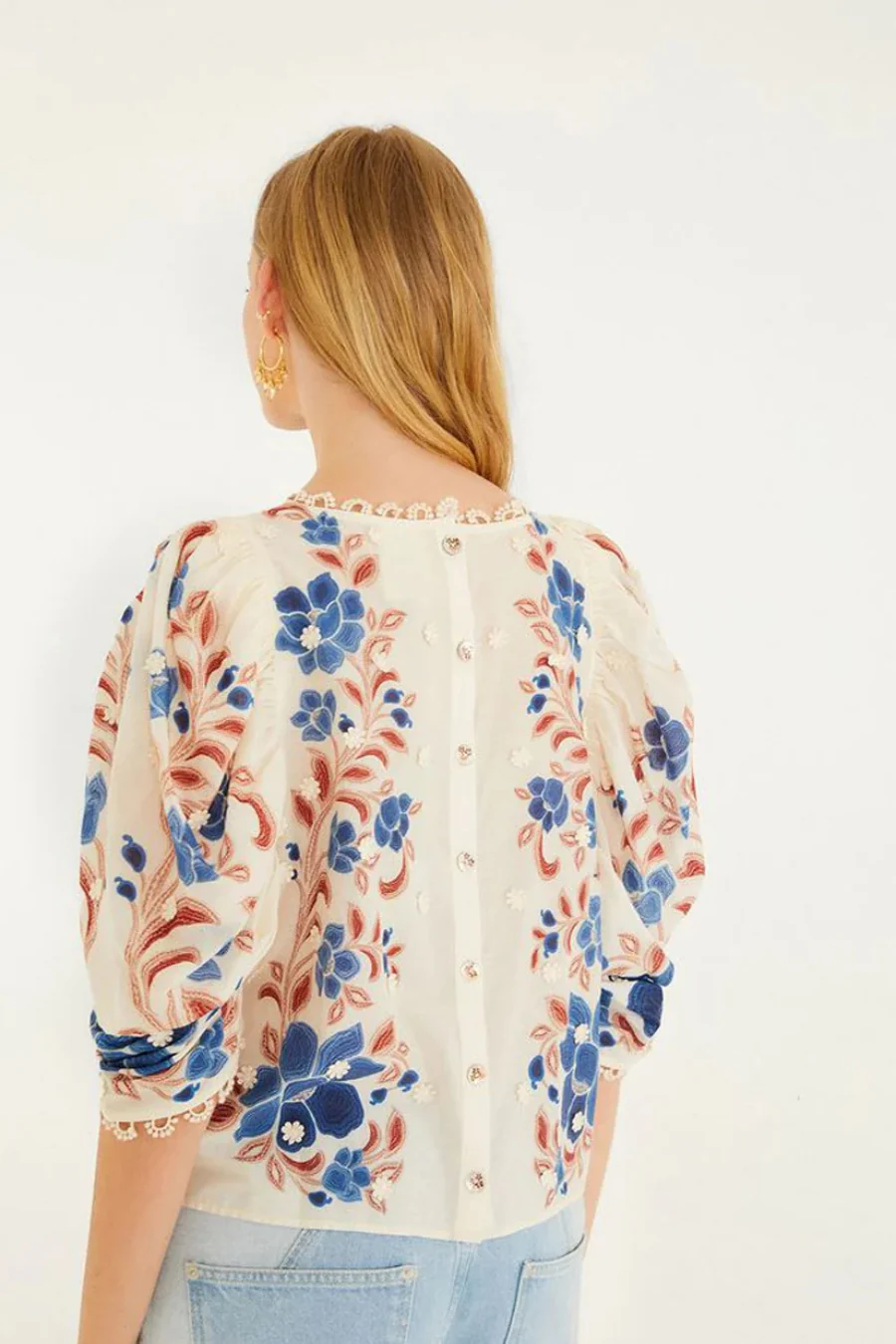 Renata Blouse Floral Sand - Image 2