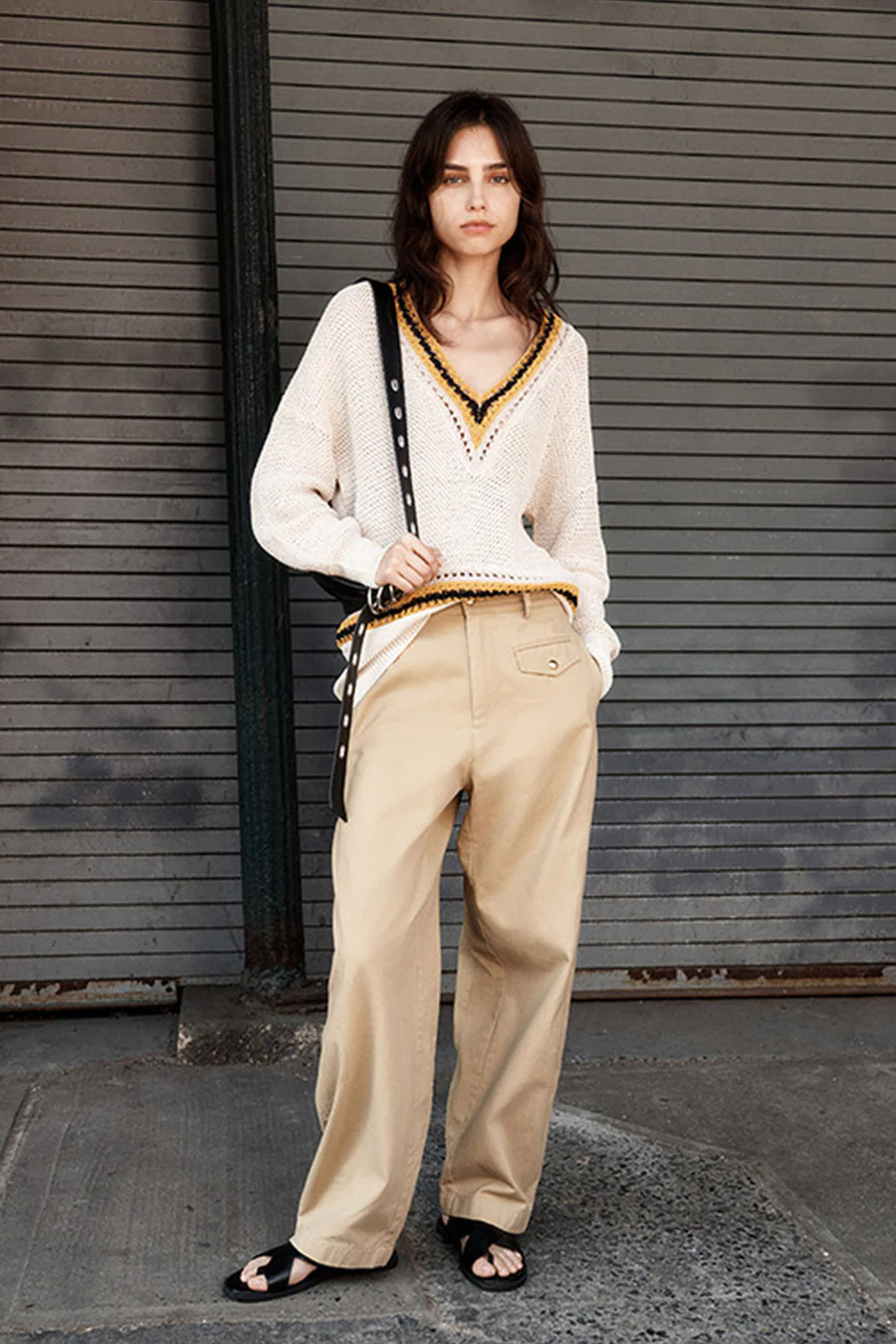 Renata Cotton Pant Beige - Image 4