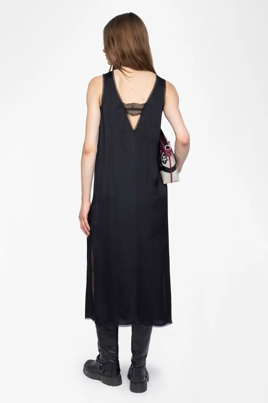Renzo Satin Slip Dress - Image 2