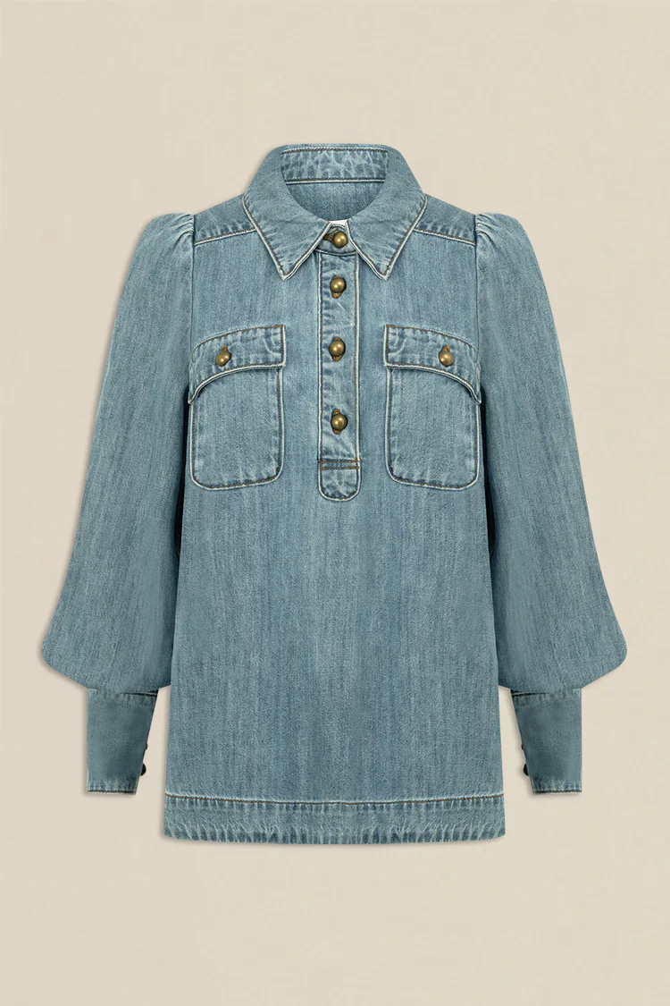 Resonate Top Light Washed Denim - Image 5