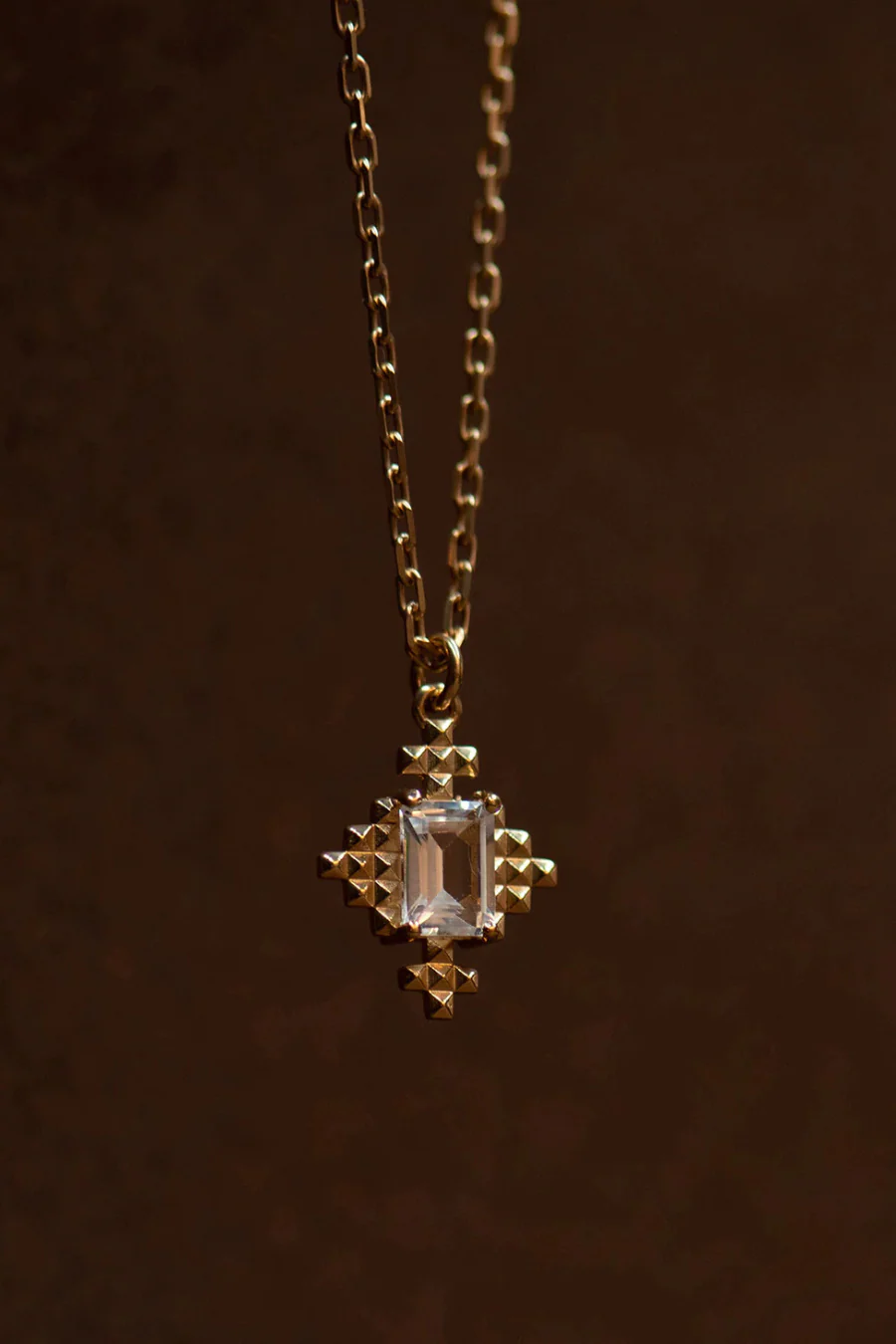 Reya Necklace Gold With White Topaz - Image 3
