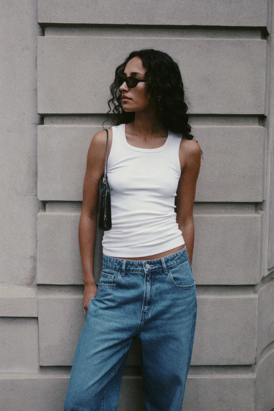 Ribbed Tank Top White