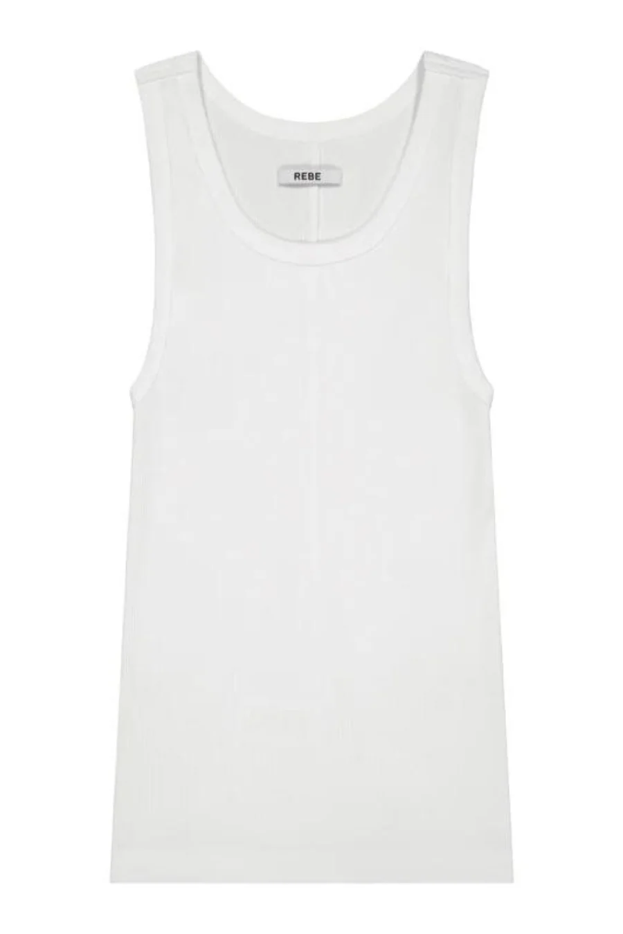 Ribbed Tank Top White - Image 2
