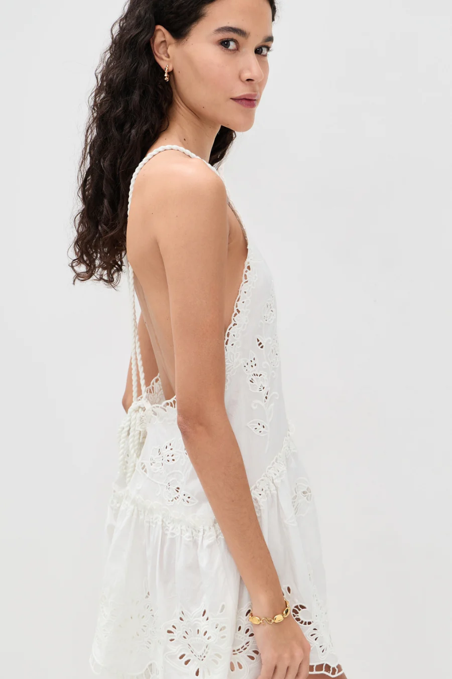 Richilieu Mini Dress White - Image 3