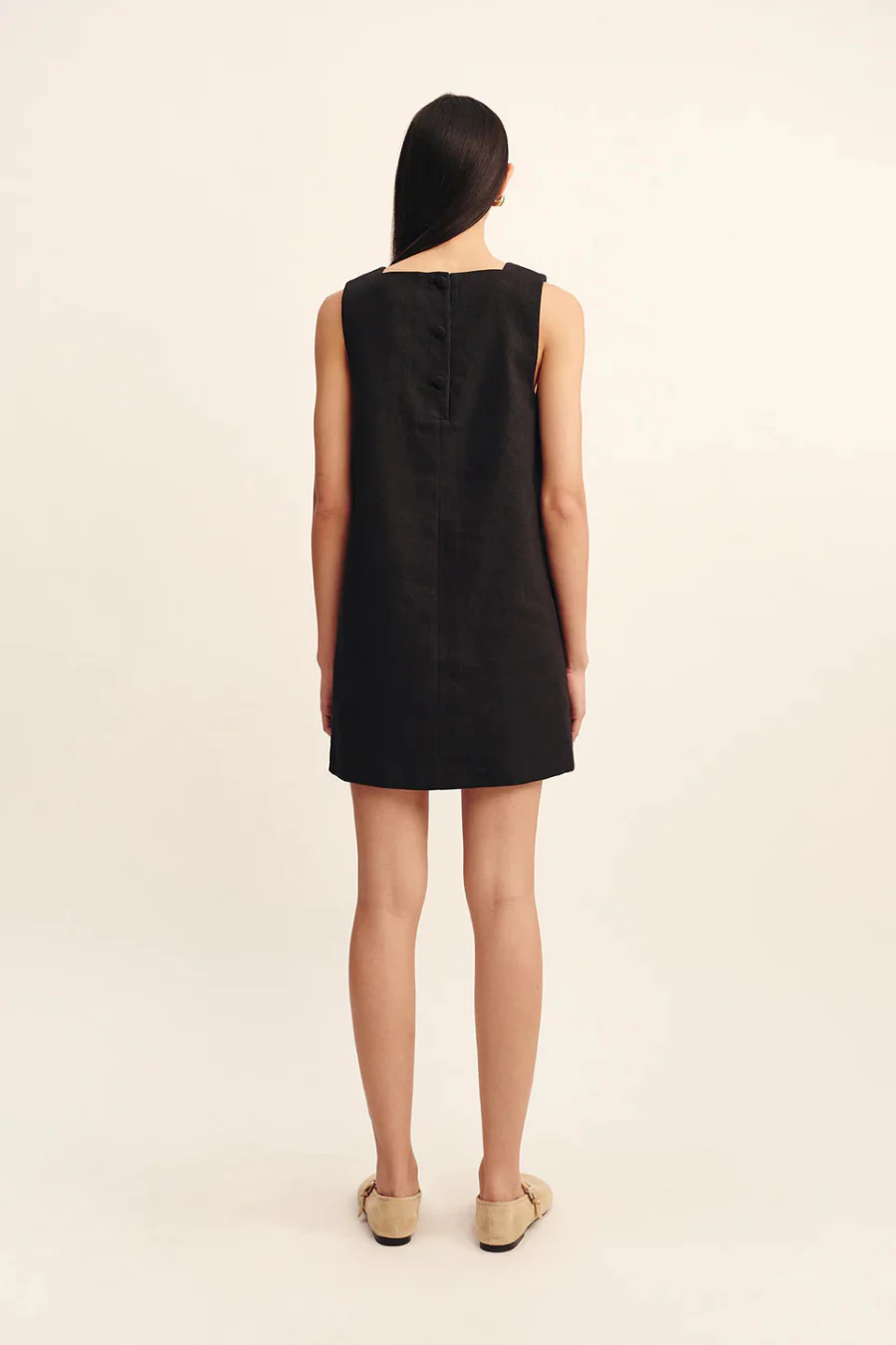 Rio Shift Dress Black - Image 3