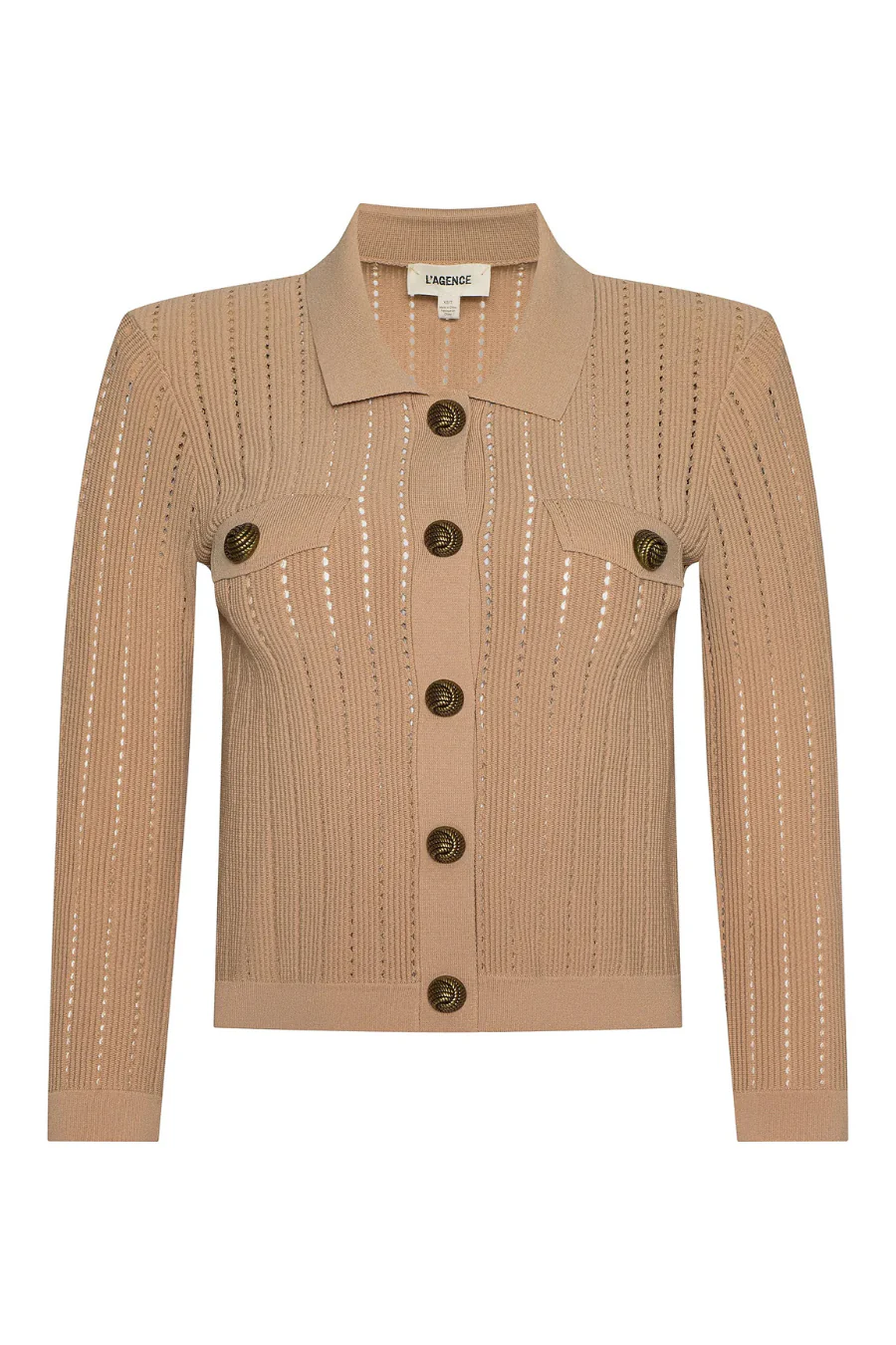 Risa Collared Cardigan Light Almond - Image 5