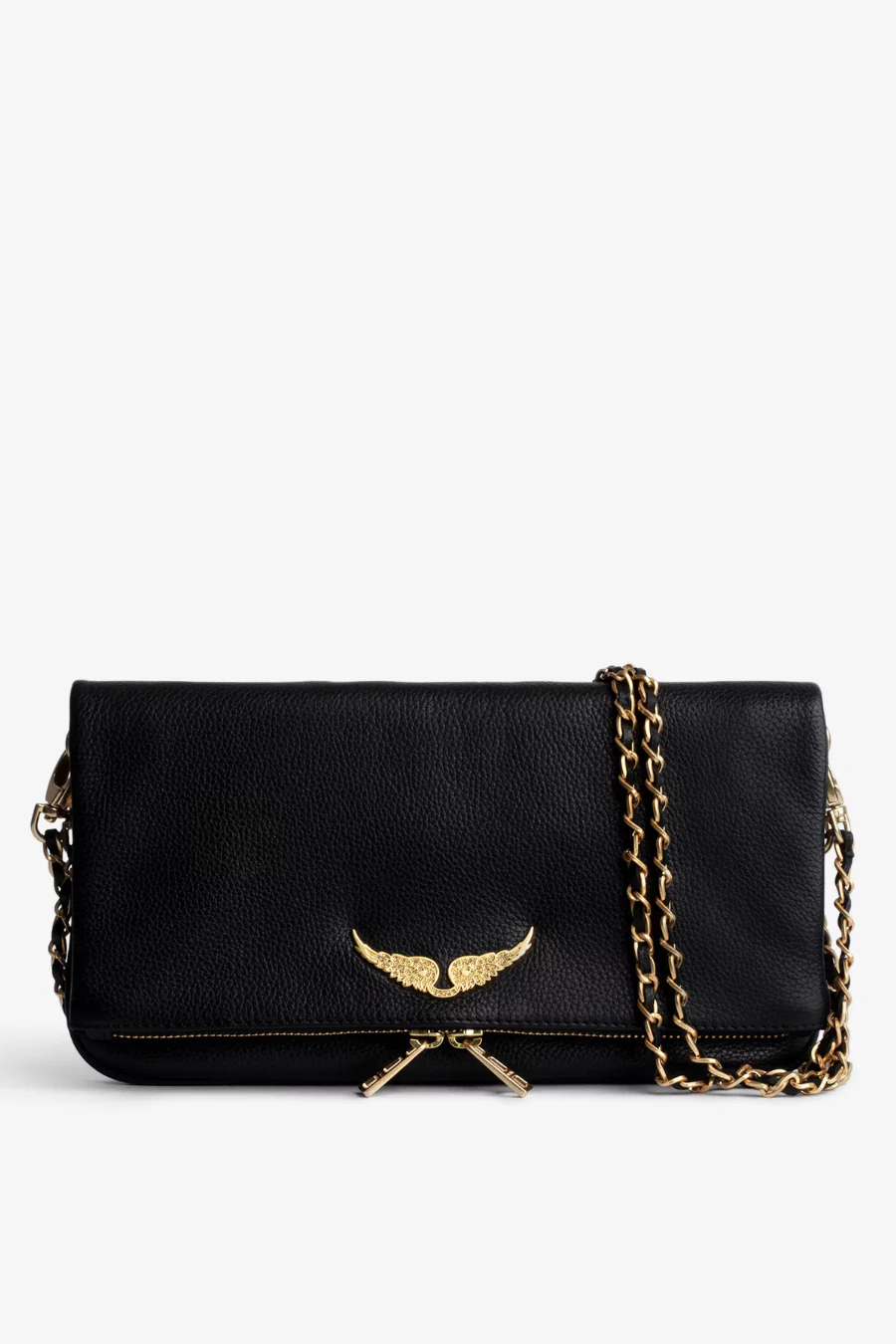 Rock Clutch Noir Gold