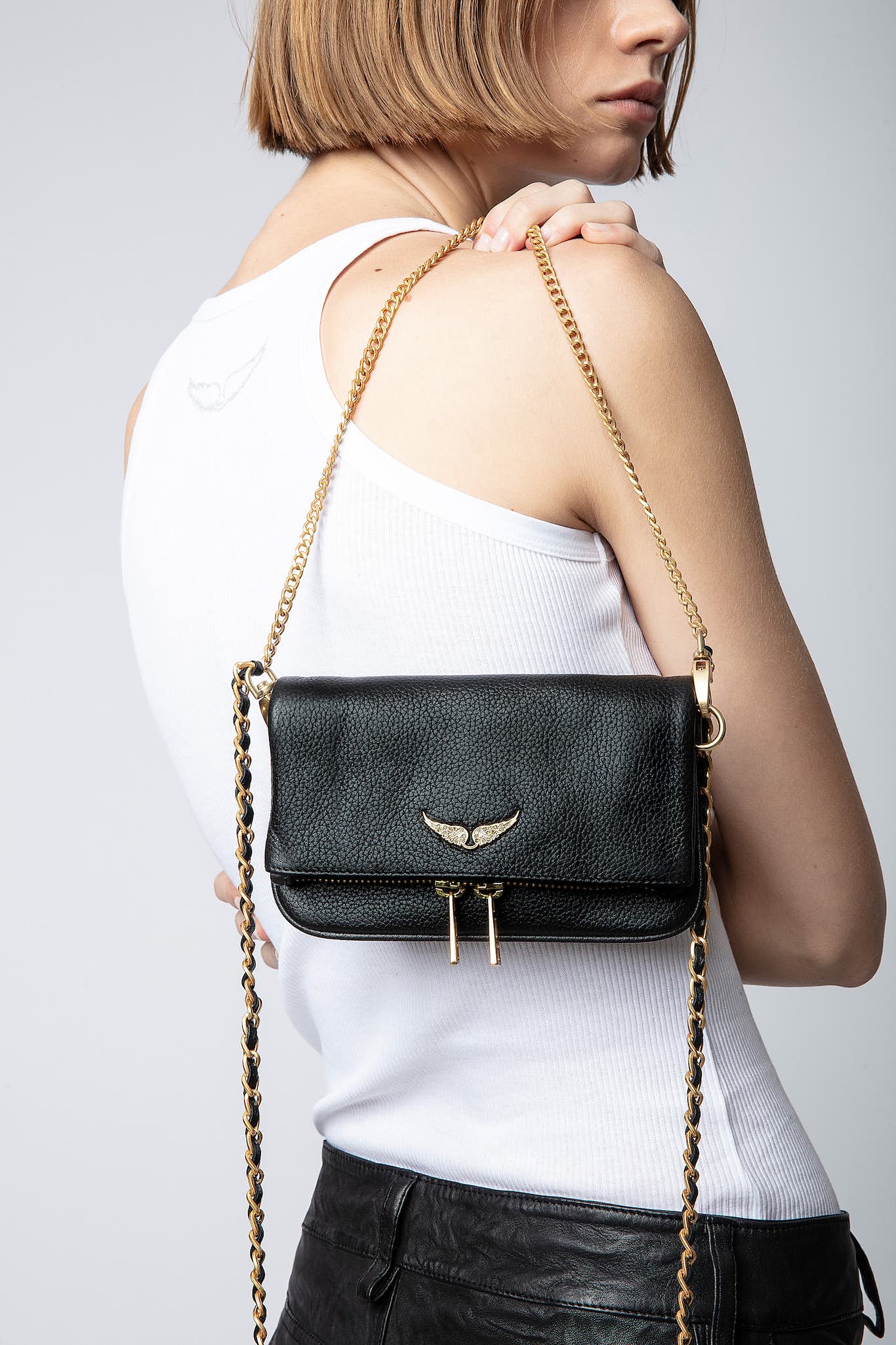 Rock Nano Clutch Noir Gold - Image 5