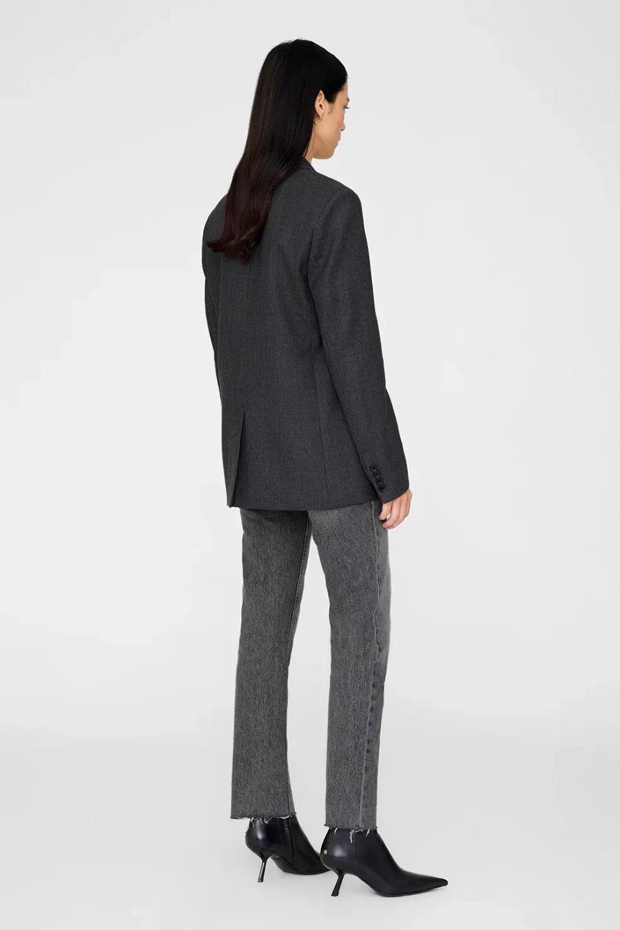 Ross Single Breasted Blazer Dark Heather Grey - Image 2