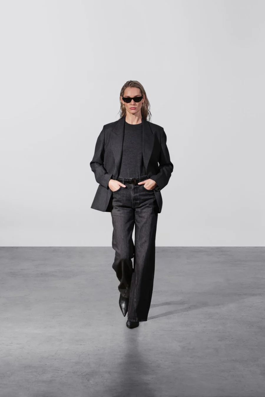 Ross Single Breasted Blazer Dark Heather Grey - Image 4