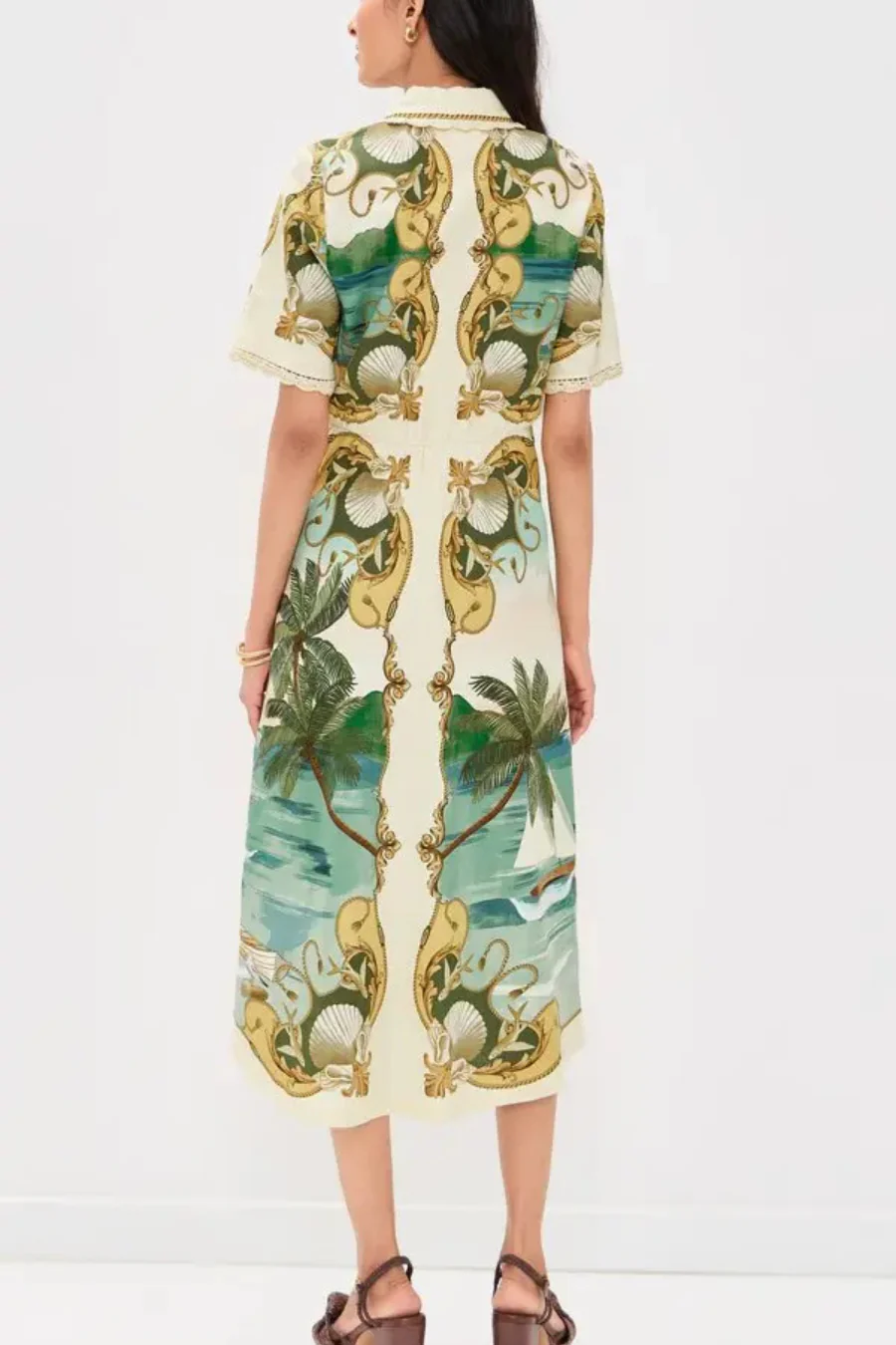 Royal Sea Midi Dress Multicolour - Image 2