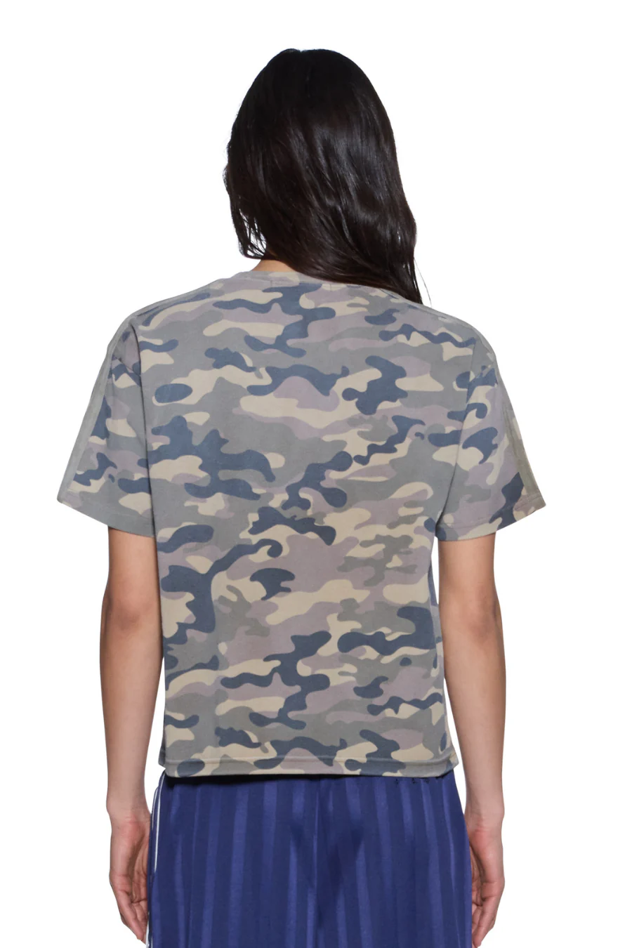 Ruched Everyday Tee Camo Green - Image 2
