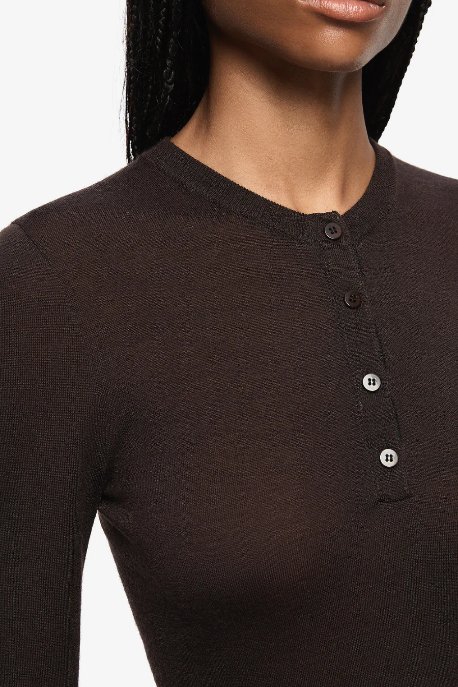 Rue Long Sleeve Top Dark Chocolate - Image 4