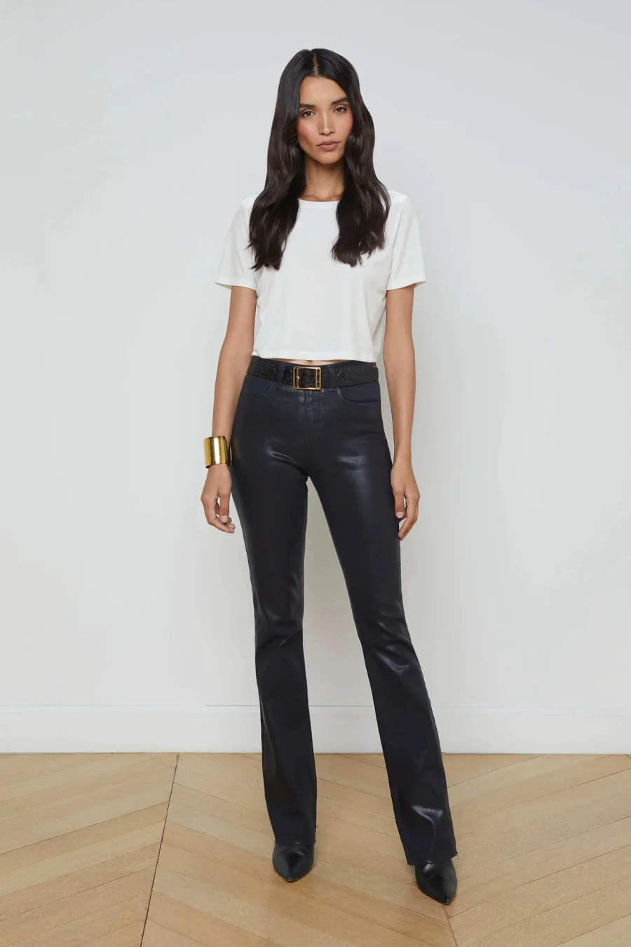 Ruth Coated Straight Leg Jean Metro Coated