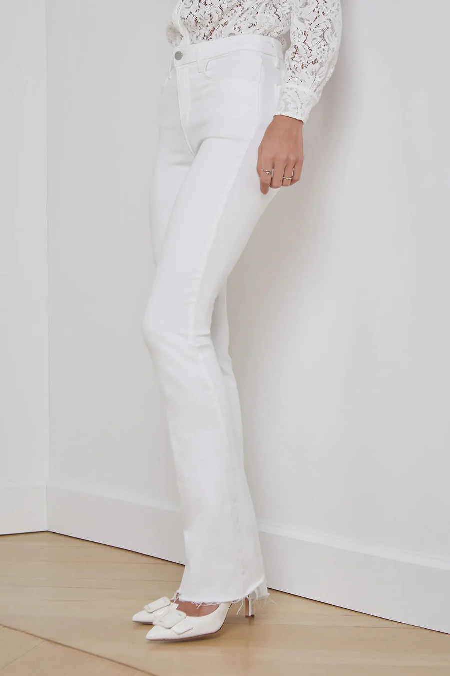 Ruth Straight Leg Jean Blanc - Image 2