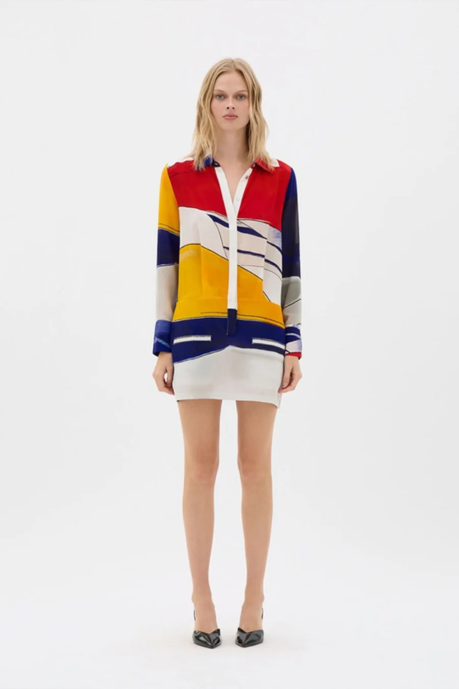 Sails Silk Shirt Dress