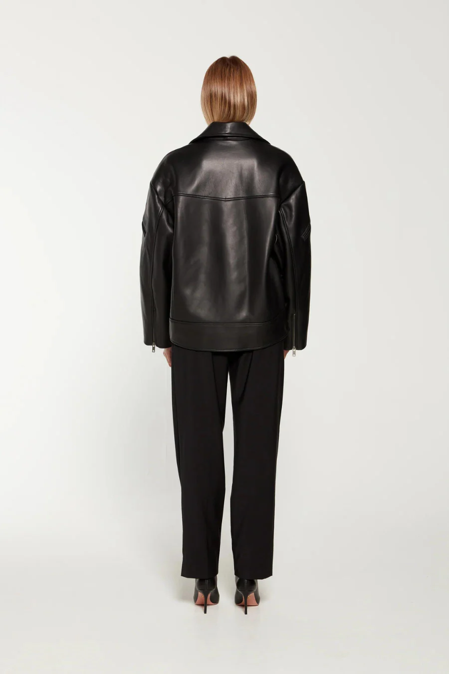 Samantha Leather Biker Black - Image 4