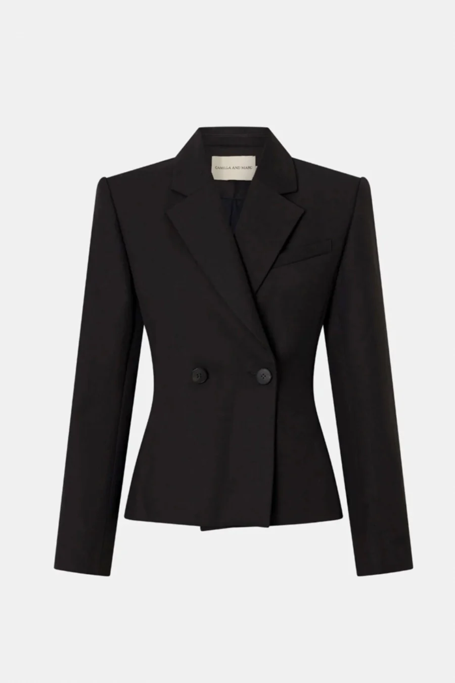 Saxony Fitted Cropped Blazer Espresso - Image 4