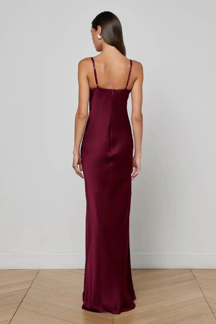 Sayla Silk Gown Dark Port - Image 2
