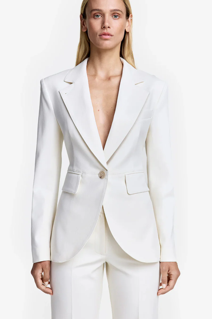 Seamed Blazer Chalk - Image 3