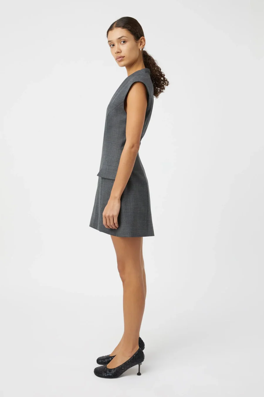 Seidler Mini Dress Dark Charcoal - Image 3