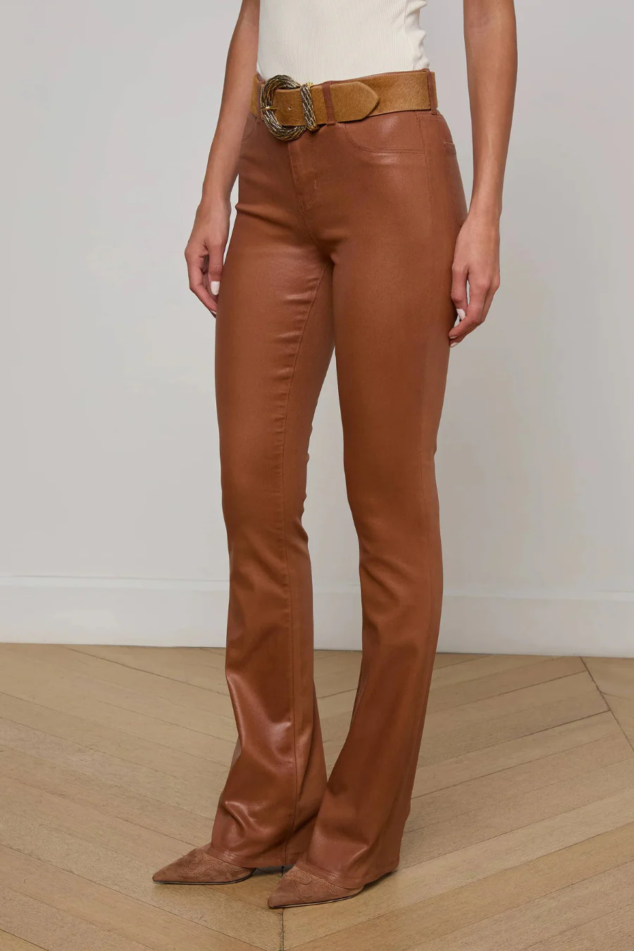 Selma Bootcut Jean Cognac Coated - Image 2