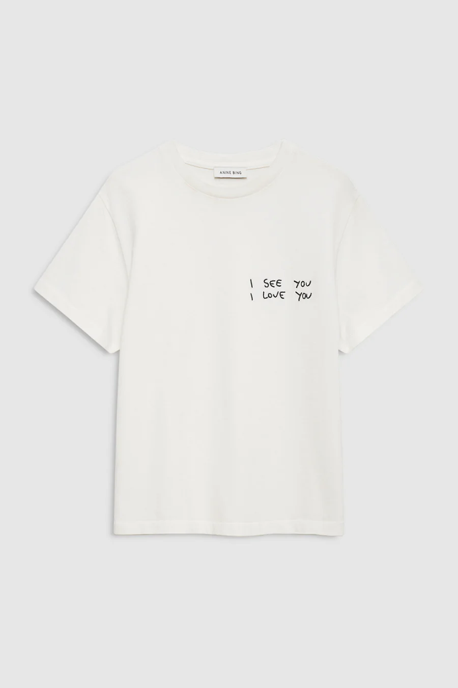 Shelley Tee I See You I love You Washed Cream - Image 4