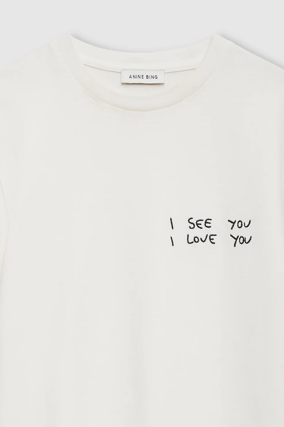 Shelley Tee I See You I love You Washed Cream - Image 5