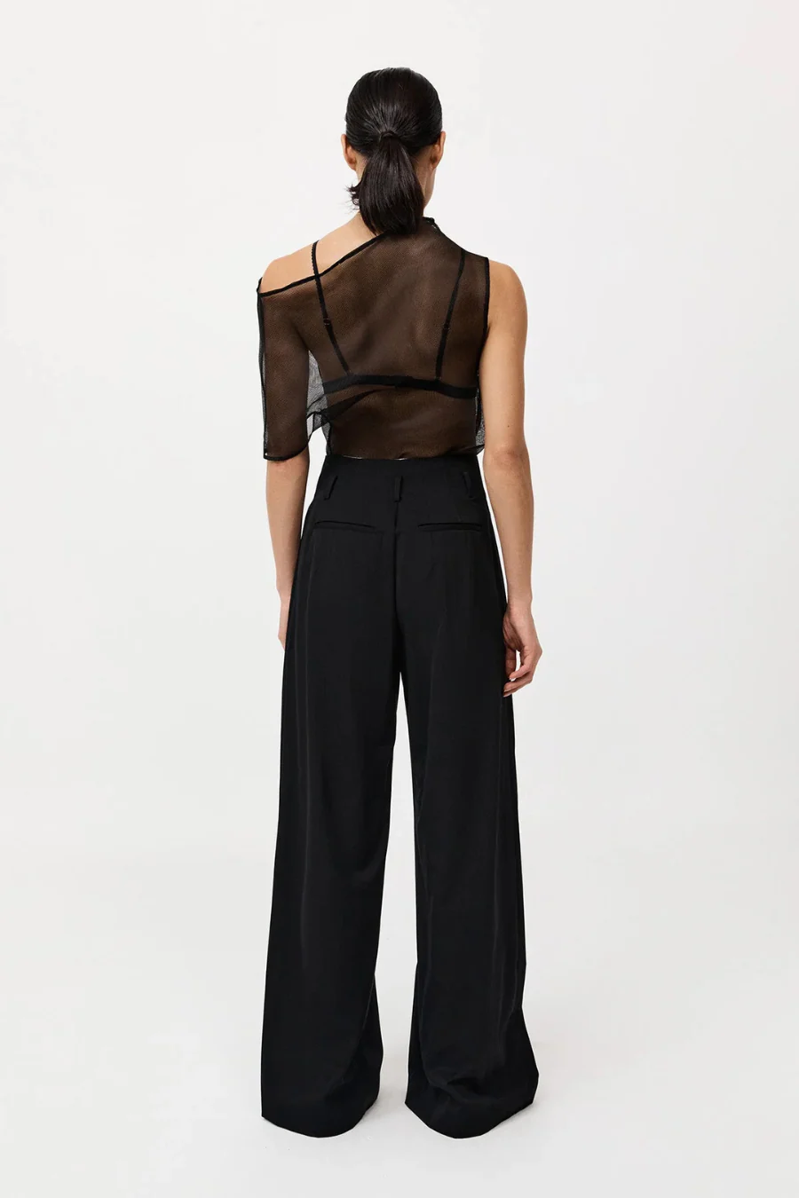 Silk Mesh Top Black - Image 3