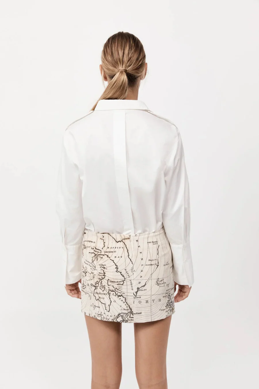 Silk Mini Skirt Atlas - Image 2