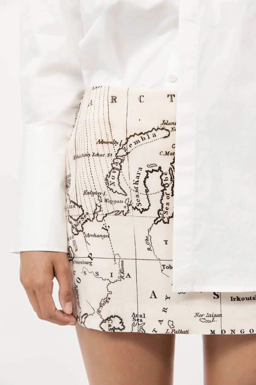 Silk Mini Skirt Atlas - Image 3