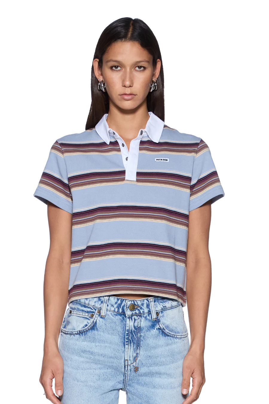 Sott Shrunken Polo Multi Stripe
