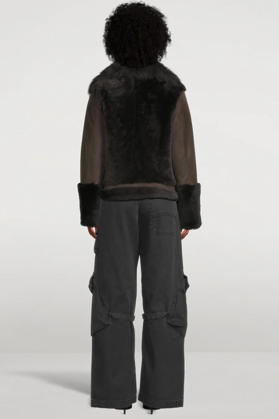 Soul Shearling Jacket Cappuccino Suede - Image 3